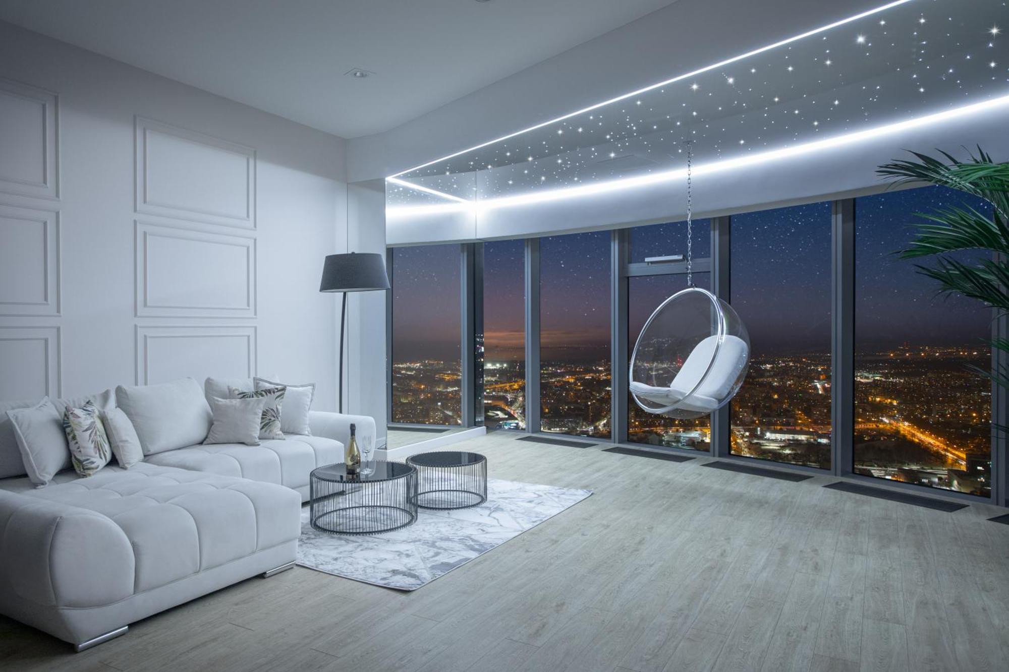 Apartamenty Sky Tower Z Jakuzzi Przy Oknie Wroclaw Bagian luar foto